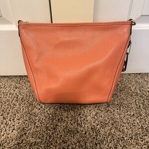 Coach Orange Leather Shoulder Bag